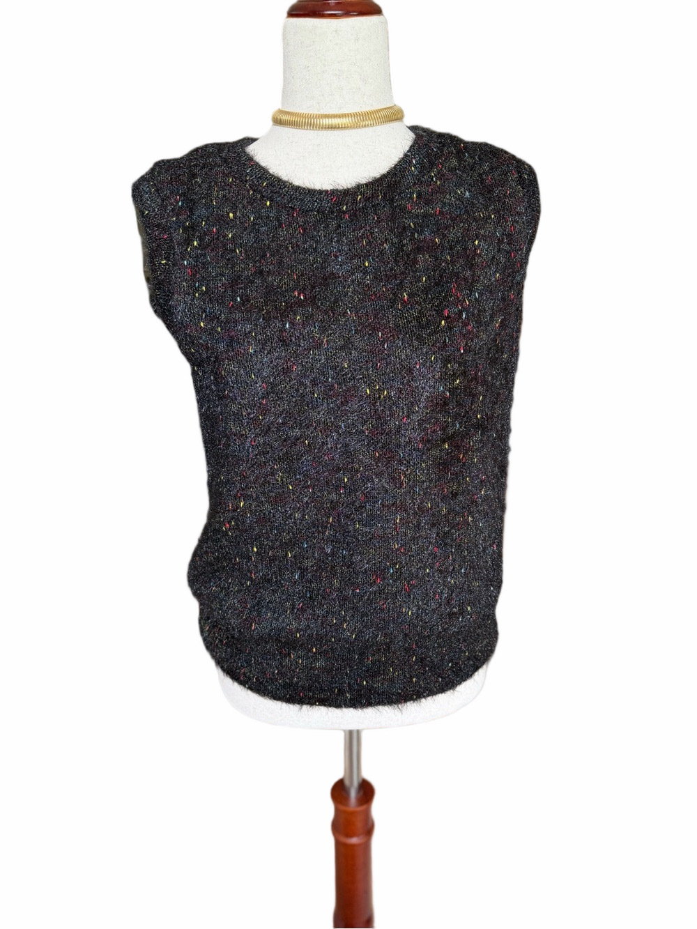 Julia Allert Navy Sparkle Sleeveless Top Sz XSmall